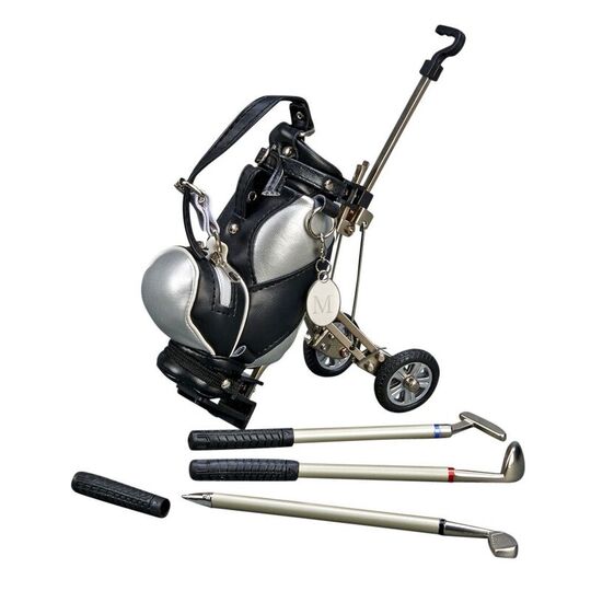 Monogrammed Golf Cart Pen Set and Holder